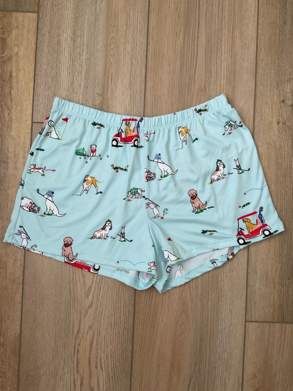 NWT Kate Spade Dog Golf Themed Short Sleeve Shorty Pajama Set Size L Whimsical - Picture 10 of 13